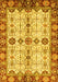 Machine Washable Oriental Yellow Traditional Rug, wshabs3375yw