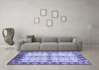 Machine Washable Oriental Blue Traditional Rug, wshabs3375blu