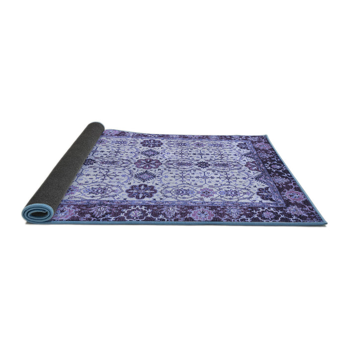 Sideview of Oriental Blue Traditional Rug, abs3375blu