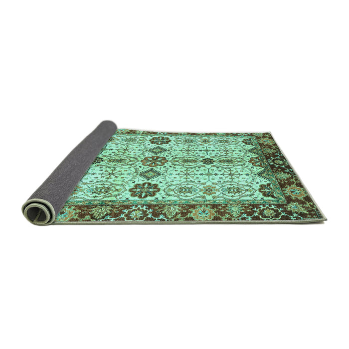 Sideview of Oriental Turquoise Traditional Rug, abs3375turq