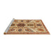 Sideview of Machine Washable Abstract Yellow Rug, wshabs3376