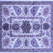 Square Machine Washable Abstract Blue Modern Rug, wshabs3376blu