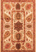 Machine Washable Abstract Orange Modern Area Rugs, wshabs3376org