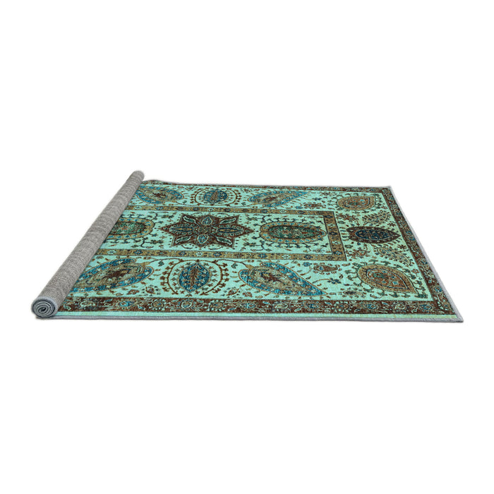Sideview of Machine Washable Abstract Light Blue Modern Rug, wshabs3376lblu