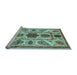 Sideview of Machine Washable Abstract Light Blue Modern Rug, wshabs3376lblu