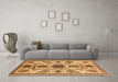 Machine Washable Abstract Brown Modern Rug in a Living Room,, wshabs3376brn