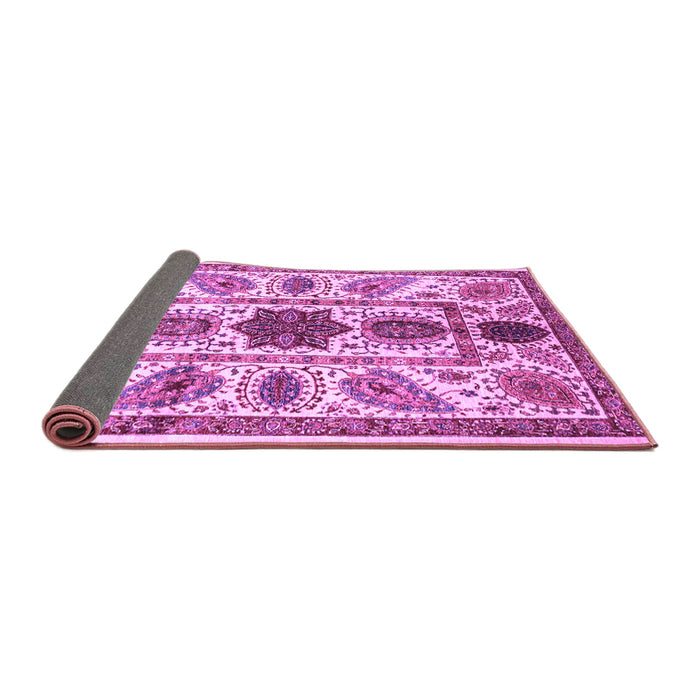 Sideview of Abstract Purple Modern Rug, abs3376pur