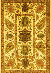 Abstract Yellow Modern Rug, abs3376yw