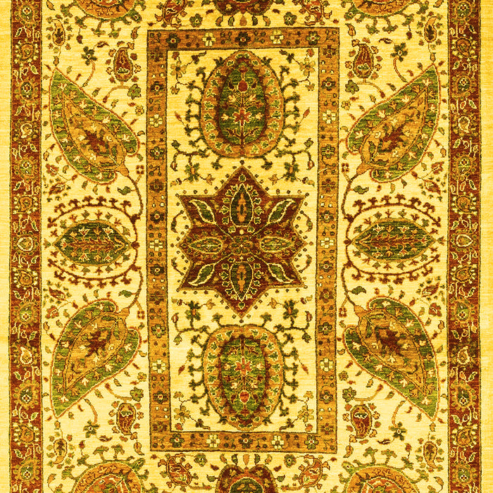 Abstract Yellow Modern Rug, abs3376yw
