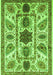 Machine Washable Abstract Green Modern Area Rugs, wshabs3376grn