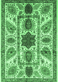 Abstract Emerald Green Modern Rug, abs3376emgrn