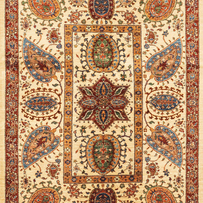 Machine Washable Abstract Yellow Rug, wshabs3376