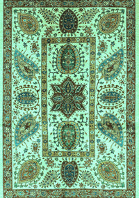 Abstract Turquoise Modern Rug, abs3376turq