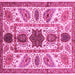 Square Abstract Pink Modern Rug, abs3376pnk