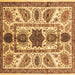 Square Abstract Brown Modern Rug, abs3376brn