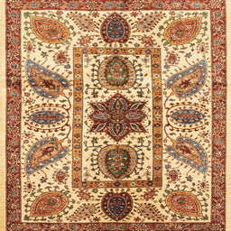 Square Machine Washable Abstract Yellow Rug, wshabs3376