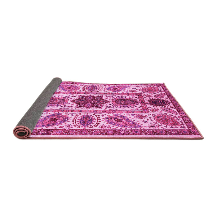 Sideview of Abstract Pink Modern Rug, abs3376pnk