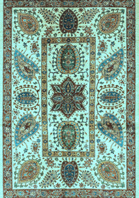 Abstract Light Blue Modern Rug, abs3376lblu