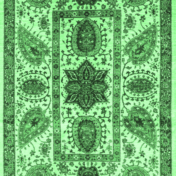 Machine Washable Abstract Emerald Green Modern Area Rugs, wshabs3376emgrn