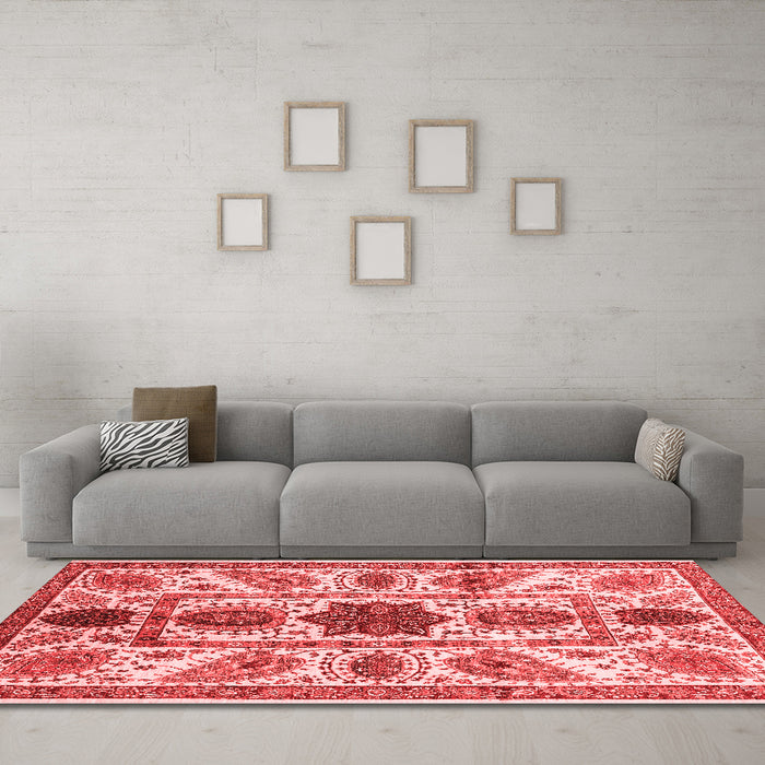 Modern Red Washable Rugs