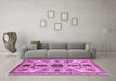 Machine Washable Abstract Purple Modern Area Rugs in a Living Room, wshabs3376pur