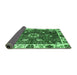 Sideview of Abstract Emerald Green Modern Rug, abs3377emgrn