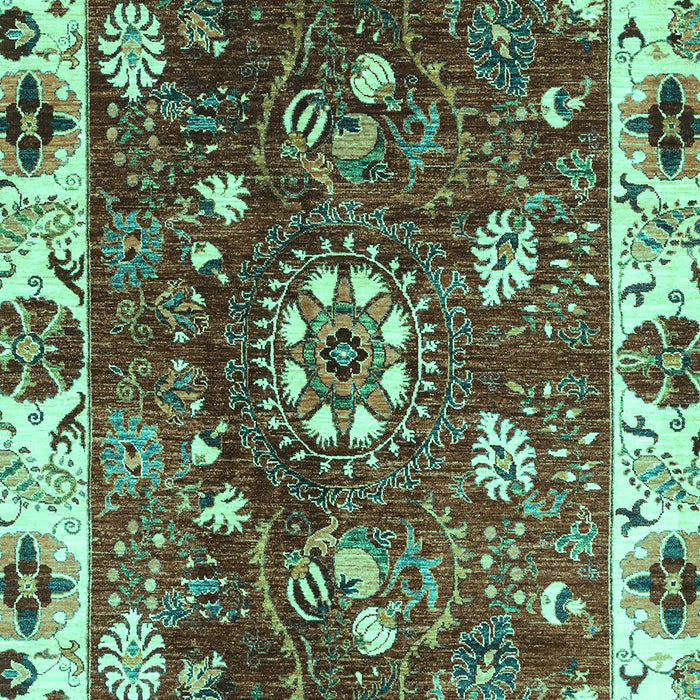Machine Washable Abstract Turquoise Modern Area Rugs, wshabs3377turq