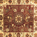 Square Abstract Brown Modern Rug, abs3377brn