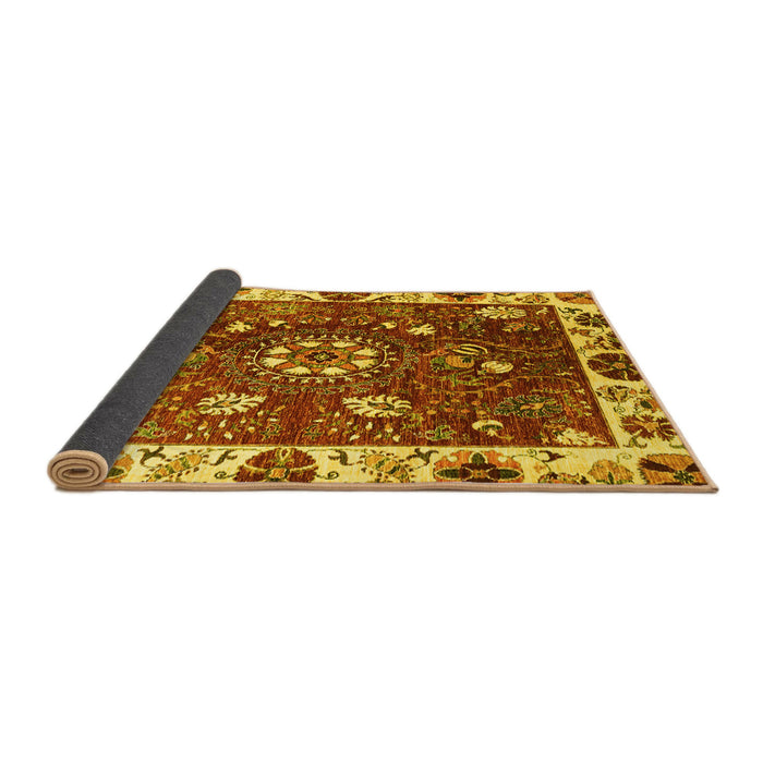 Sideview of Abstract Yellow Modern Rug, abs3377yw