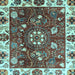 Square Machine Washable Abstract Light Blue Modern Rug, wshabs3377lblu