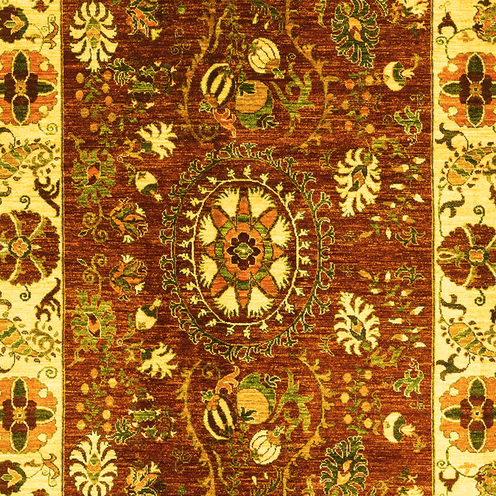 Abstract Yellow Modern Rug, abs3377yw
