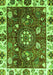 Machine Washable Abstract Green Modern Area Rugs, wshabs3377grn