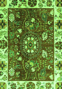 Abstract Green Modern Rug, abs3377grn