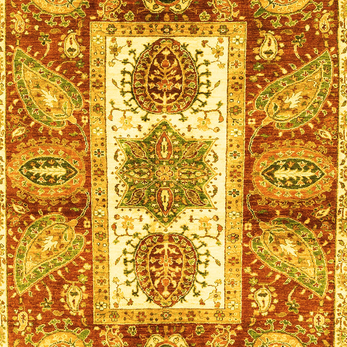 Machine Washable Abstract Yellow Modern Rug, wshabs3378yw