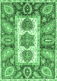 Abstract Emerald Green Modern Rug, abs3378emgrn