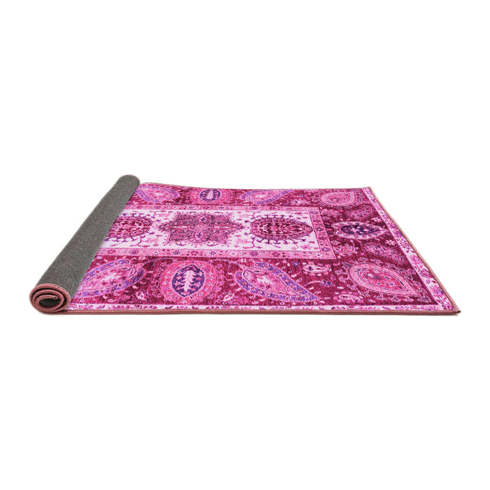 Sideview of Abstract Pink Modern Rug, abs3378pnk