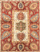 Abstract Red Modern Rug, abs3378