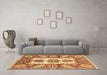 Machine Washable Abstract Brown Modern Rug in a Living Room,, wshabs3378brn