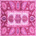 Square Abstract Pink Modern Rug, abs3378pnk