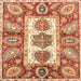 Square Abstract Red Modern Rug, abs3378