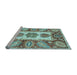 Sideview of Machine Washable Abstract Light Blue Modern Rug, wshabs3378lblu