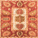 Square Abstract Orange Modern Rug, abs3378org