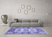 Machine Washable Abstract Blue Modern Rug in a Living Room, wshabs3378blu