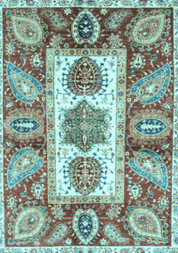 Abstract Light Blue Modern Rug, abs3378lblu