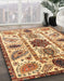 Machine Washable Abstract Red Rug in a Family Room, wshabs3379