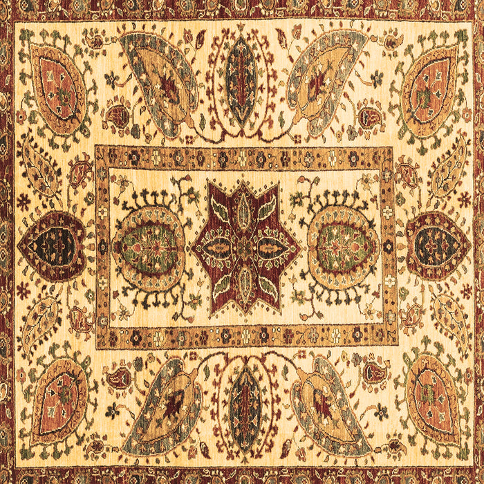 Square Oriental Brown Modern Rug, abs3379brn