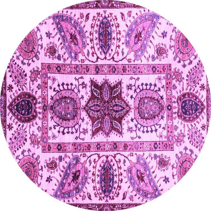 Round Oriental Purple Modern Rug, abs3379pur