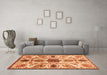 Machine Washable Oriental Orange Modern Area Rugs in a Living Room, wshabs3379org