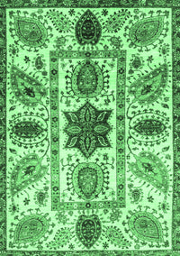 Oriental Emerald Green Modern Rug, abs3379emgrn