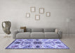 Machine Washable Oriental Blue Modern Rug in a Living Room, wshabs3379blu